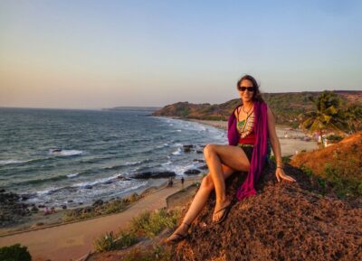 Anna-on-vagator-cliff-without-garbage-Goa-01